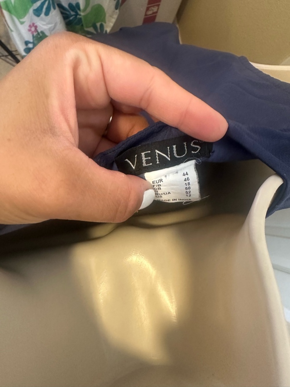 VENUS Navy Sleeveless Fit-and-Flare Midi Dress - Picture 3 of 4